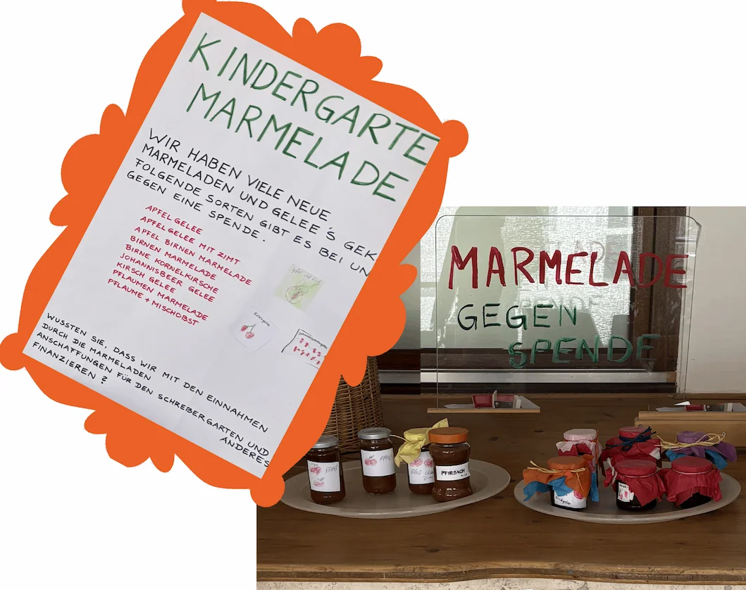 Selbstgemachte Marmelade von den Kindern